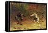 'To the Death: a Sword and Dagger Fight with One Hand Beats Cold Death Aside, and with the Other-John Pettie-Framed Stretched Canvas