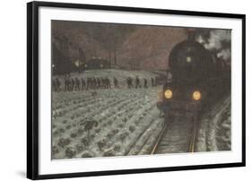 To the Mine-Hans Baluschek-Framed Premium Giclee Print