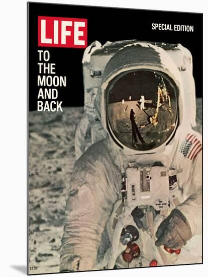 To the Moon and Back, Reflections on Astronauts Facemask, August 11, 1969-null-Mounted Photographic Print