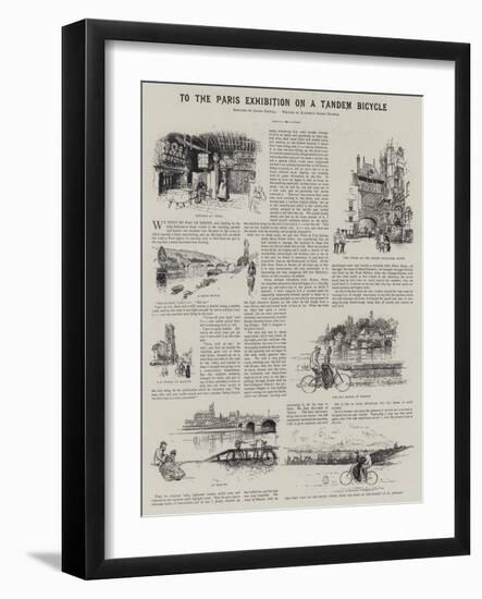 To the Paris Exhibition on a Tandem Bicycle-Joseph Pennell-Framed Giclee Print