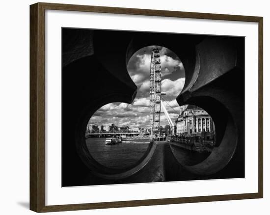 To the Railing of the Westminster Bridge - London Eye - Millennium Wheel - London - UK - England-Philippe Hugonnard-Framed Photographic Print