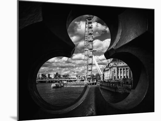 To the Railing of the Westminster Bridge - London Eye - Millennium Wheel - London - UK - England-Philippe Hugonnard-Mounted Photographic Print