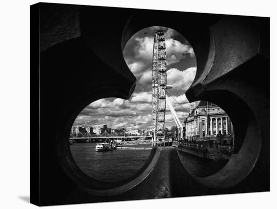 To the Railing of the Westminster Bridge - London Eye - Millennium Wheel - London - UK - England-Philippe Hugonnard-Stretched Canvas