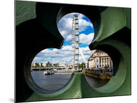 To the Railing of the Westminster Bridge - London Eye - Millennium Wheel - London - UK - England-Philippe Hugonnard-Mounted Photographic Print