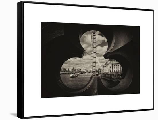 To the Railing of the Westminster Bridge - London Eye - Millennium Wheel - London - UK - England-Philippe Hugonnard-Framed Stretched Canvas