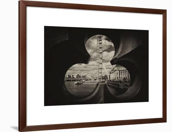 To the Railing of the Westminster Bridge - London Eye - Millennium Wheel - London - UK - England-Philippe Hugonnard-Framed Art Print