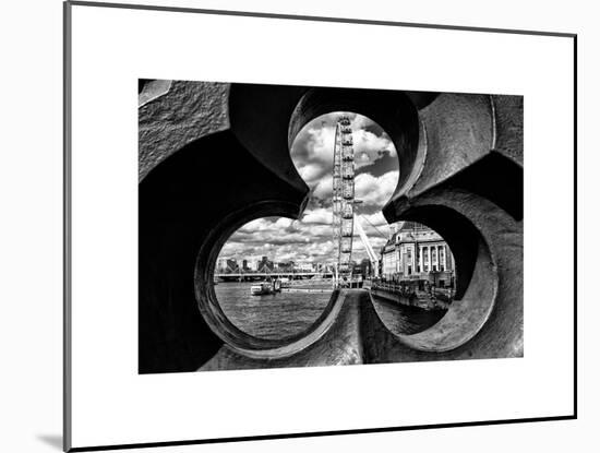To the Railing of the Westminster Bridge - London Eye - Millennium Wheel - London - UK - England-Philippe Hugonnard-Mounted Art Print
