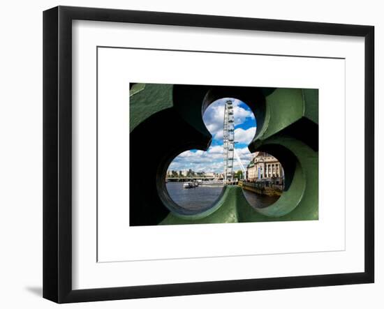 To the Railing of the Westminster Bridge - London Eye - Millennium Wheel - London - UK - England-Philippe Hugonnard-Framed Art Print