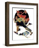 "To the Rescue", March 28,1931-Norman Rockwell-Framed Giclee Print