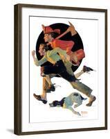 "To the Rescue", March 28,1931-Norman Rockwell-Framed Premium Giclee Print