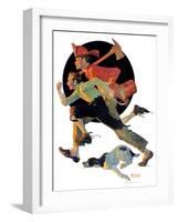 "To the Rescue", March 28,1931-Norman Rockwell-Framed Giclee Print