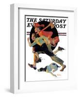 "To the Rescue" Saturday Evening Post Cover, March 28,1931-Norman Rockwell-Framed Giclee Print