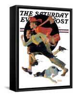 "To the Rescue" Saturday Evening Post Cover, March 28,1931-Norman Rockwell-Framed Stretched Canvas