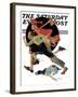 "To the Rescue" Saturday Evening Post Cover, March 28,1931-Norman Rockwell-Framed Premium Giclee Print
