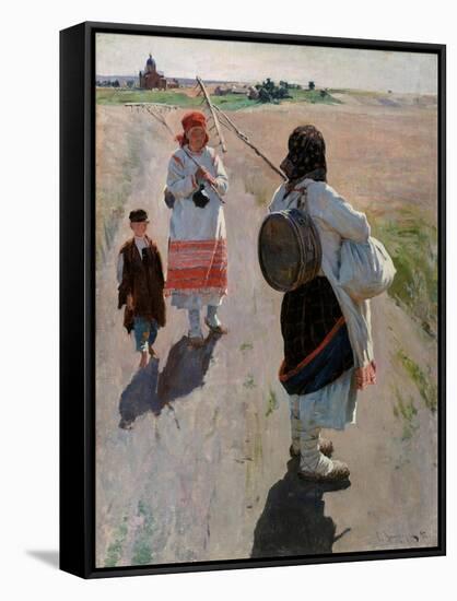 To the Work-Sergei Arsenyevich Vinogradov-Framed Stretched Canvas