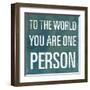 To the World-null-Framed Art Print