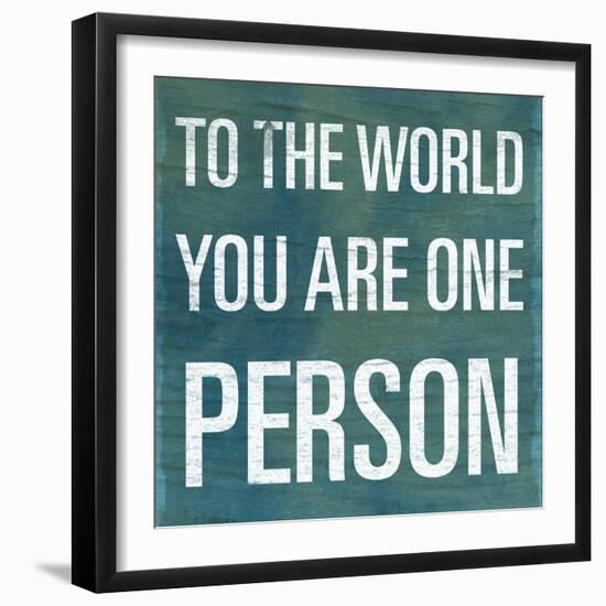 To the World-null-Framed Art Print