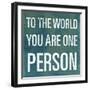 To the World-null-Framed Art Print