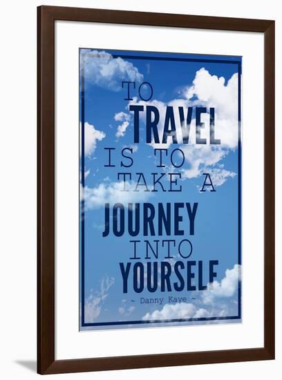 To Travel is To Take a Journey Into Yourself Quote-null-Framed Art Print