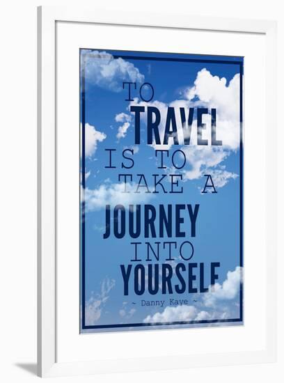 To Travel is To Take a Journey Into Yourself Quote-null-Framed Art Print