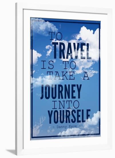 To Travel is To Take a Journey Into Yourself Quote-null-Framed Art Print