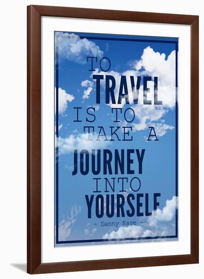 To Travel is To Take a Journey Into Yourself Quote-null-Framed Art Print