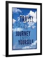 To Travel is To Take a Journey Into Yourself Quote-null-Framed Art Print