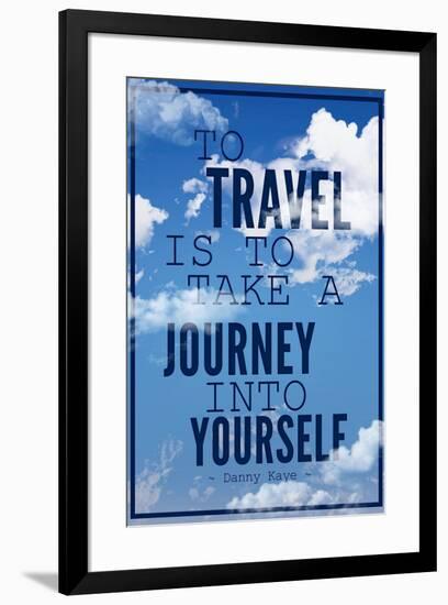 To Travel is To Take a Journey Into Yourself Quote-null-Framed Art Print