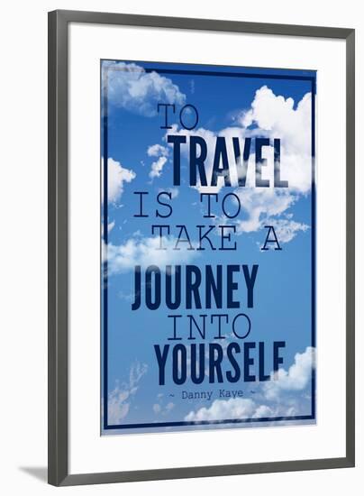 To Travel is To Take a Journey Into Yourself Quote-null-Framed Art Print