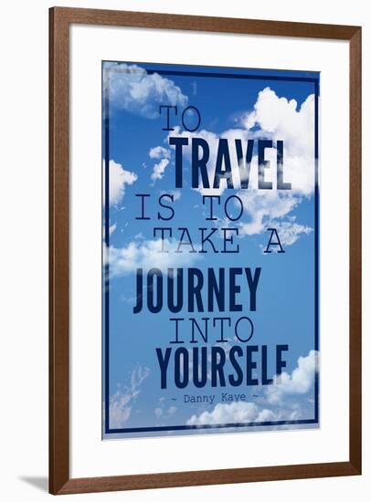 To Travel is To Take a Journey Into Yourself Quote-null-Framed Art Print