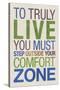 To Truly Live You Must Step Outside Your Comfort Zone-null-Stretched Canvas
