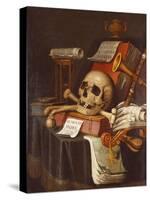 To Vanity, a Vanitas-Evert Collier-Stretched Canvas