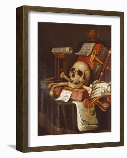 To Vanity, a Vanitas-Evert Collier-Framed Giclee Print