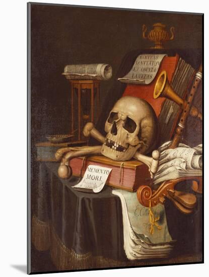 To Vanity, a Vanitas-Evert Collier-Mounted Giclee Print