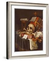 To Vanity, a Vanitas-Evert Collier-Framed Giclee Print