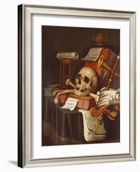 To Vanity, a Vanitas-Evert Collier-Framed Giclee Print