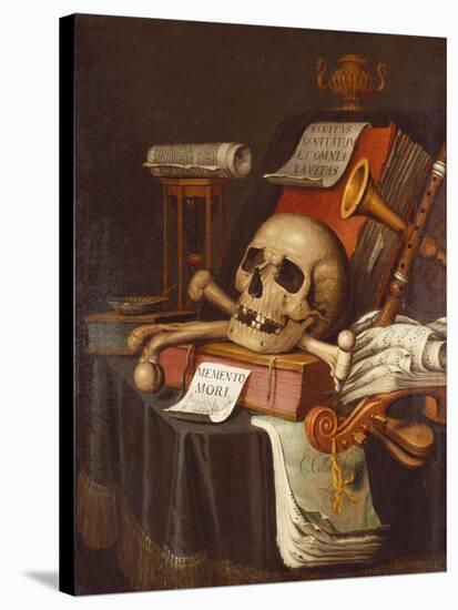 To Vanity, a Vanitas-Evert Collier-Stretched Canvas