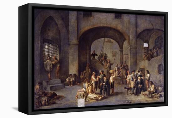 To Visit the Imprisoned, Cycle from the Seven Works of Mercy, after 1625-Cornelis De Wael-Framed Stretched Canvas