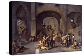 To Visit the Imprisoned, Cycle from the Seven Works of Mercy, after 1625-Cornelis De Wael-Stretched Canvas