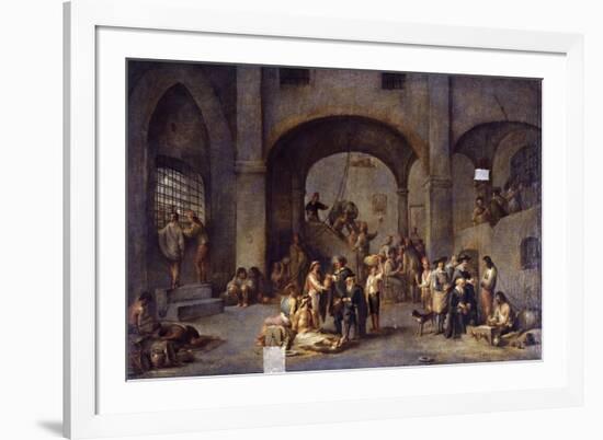 To Visit the Imprisoned, Cycle from the Seven Works of Mercy, after 1625-Cornelis De Wael-Framed Giclee Print