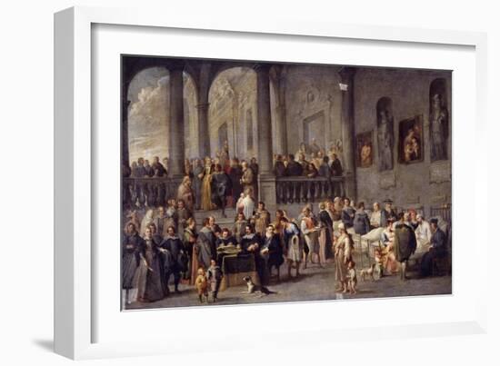 To Visit the Sick, Cycle from the Seven Works of Mercy, after 1625-Cornelis De Wael-Framed Giclee Print