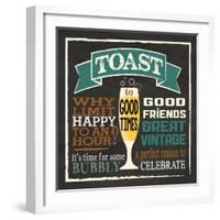 Toast Chalk 1-Melody Hogan-Framed Art Print