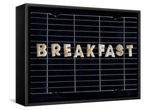 Toast Letters Spelling the Word Breakfast on a Rack-Neil Setchfield-Framed Stretched Canvas