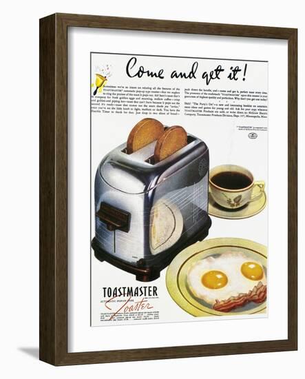 Toaster Ad, 1938-null-Framed Giclee Print