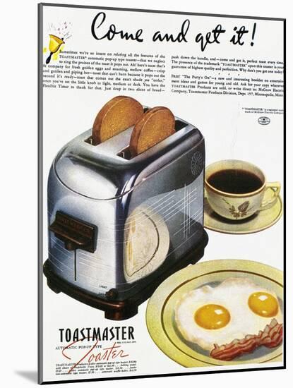 Toaster Ad, 1938-null-Mounted Giclee Print