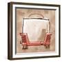 Toaster coral & brown-Larry Hunter-Framed Giclee Print