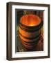 Toasting a New Oak Wine Barrel at the Demptos Cooperage, Napa Valley, California, USA-John Alves-Framed Photographic Print