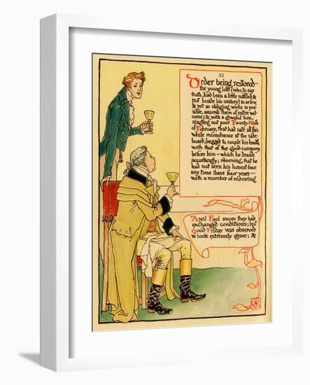 Toasting The Calm At The Dinner-Walter Crane-Framed Art Print