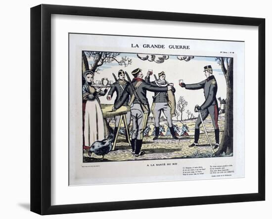 Toasting the Health of the King, the Belgian Army, World War I, 1914-1918-Benito-Framed Giclee Print