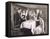 Toasting the Host of Dinner Party-null-Framed Stretched Canvas
